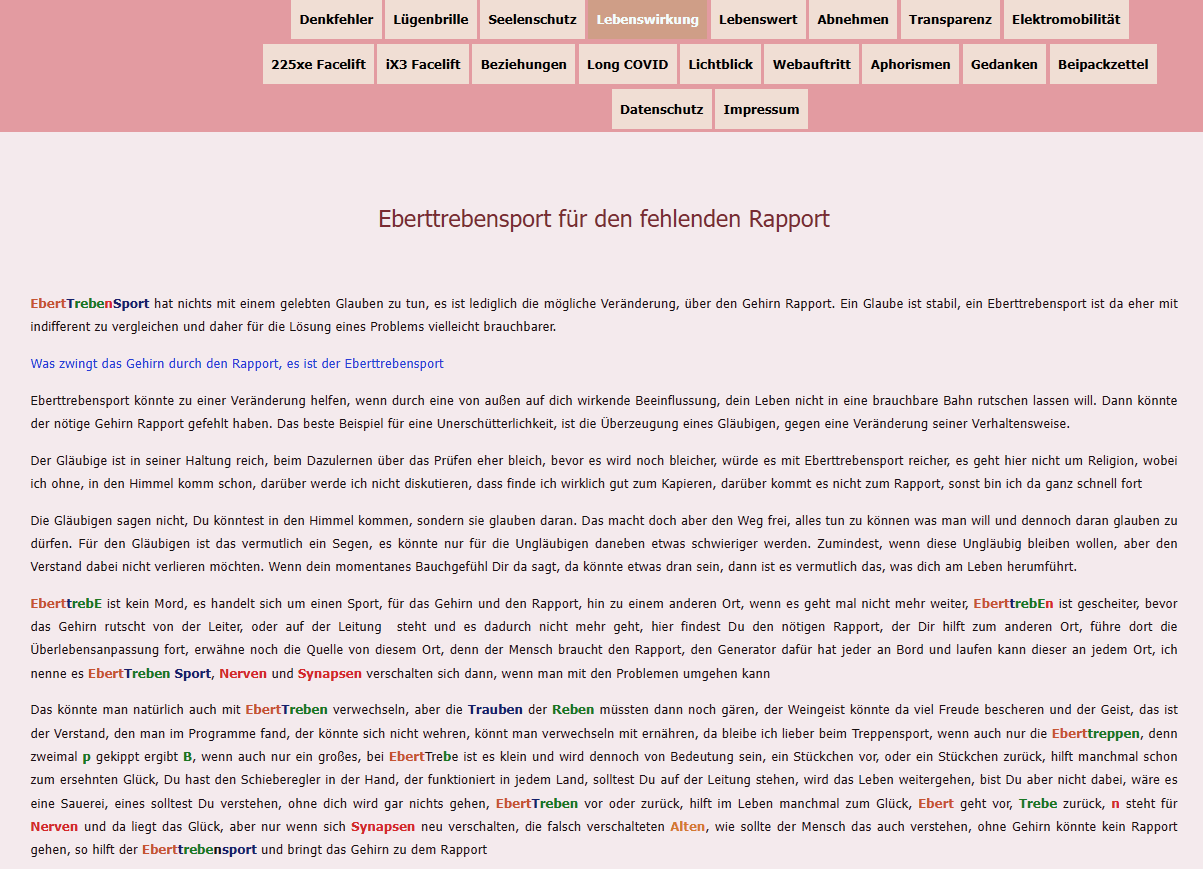 EberttrebENSport als Wortspielerei war schon bei meinem Webauftritt mit dem Baukasten der Telekom dabei